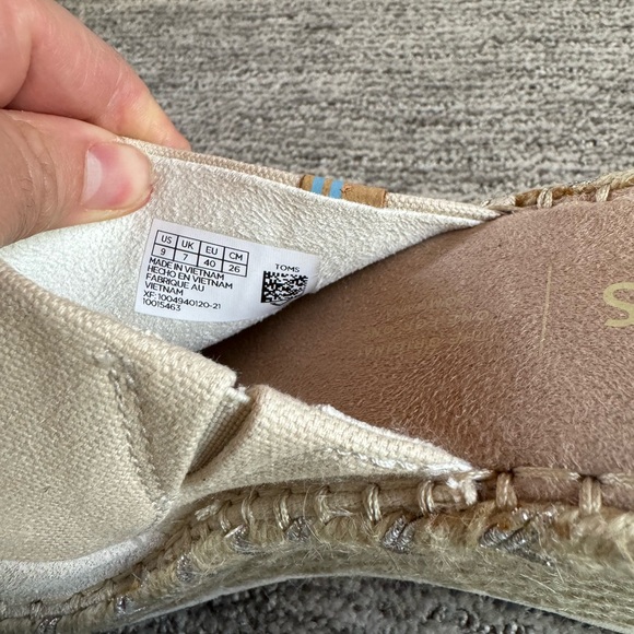 Toms Cream Wedge Espadrilles - Picture 5 of 6